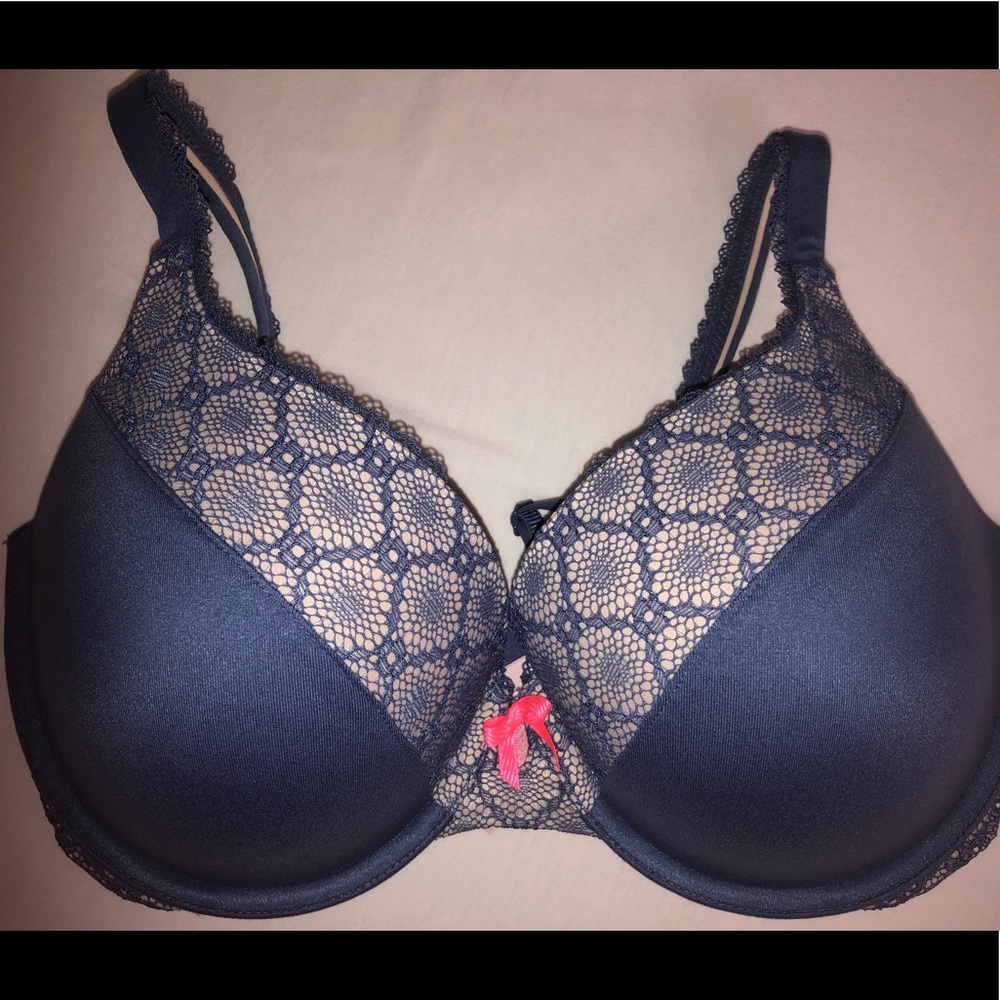 Beautiful bright blue and lace bra